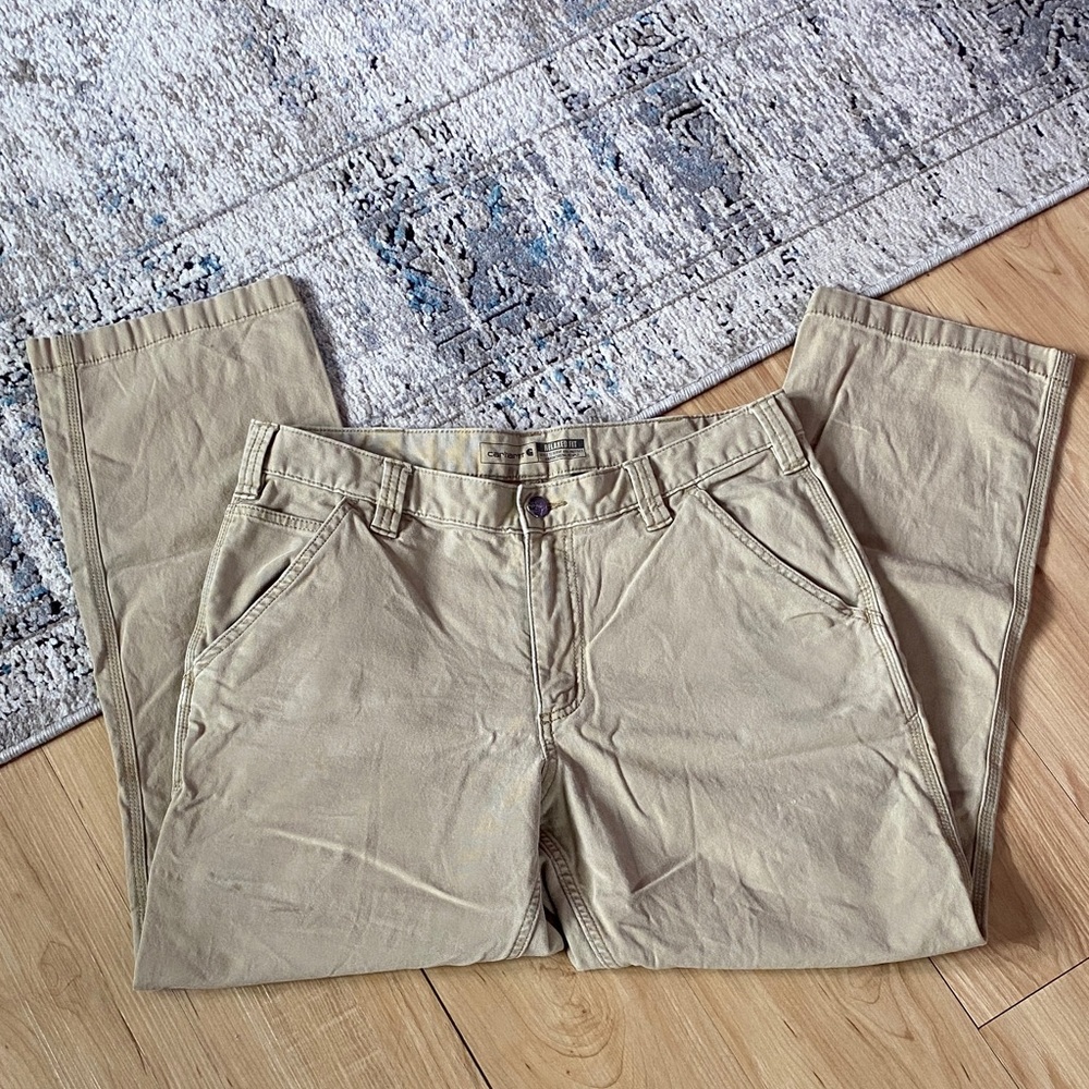 Carhartt Men's Khaki Chinos 34 30